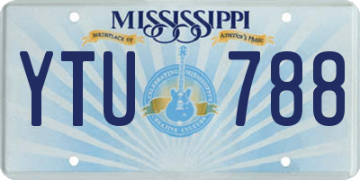 MS license plate YTU788