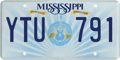 MS license plate YTU791