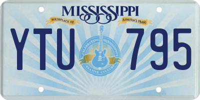 MS license plate YTU795