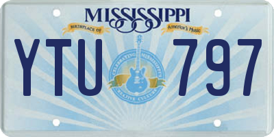 MS license plate YTU797