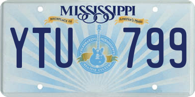 MS license plate YTU799