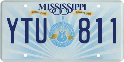 MS license plate YTU811