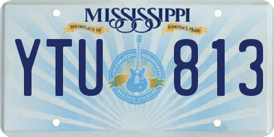 MS license plate YTU813