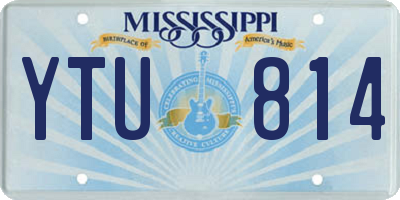 MS license plate YTU814