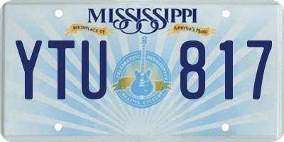 MS license plate YTU817
