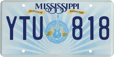 MS license plate YTU818