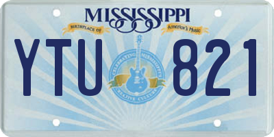 MS license plate YTU821