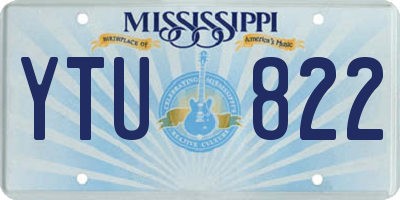 MS license plate YTU822