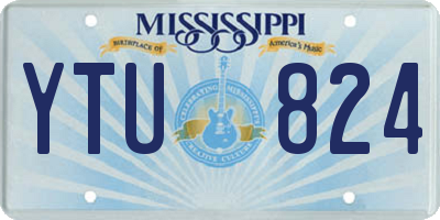 MS license plate YTU824