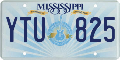 MS license plate YTU825
