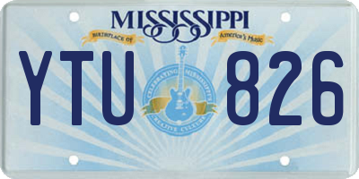 MS license plate YTU826