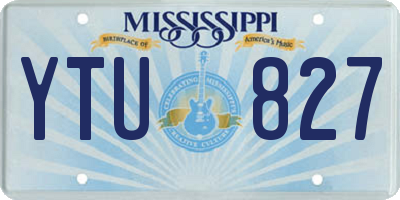 MS license plate YTU827