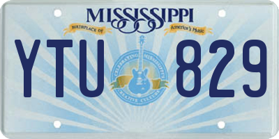 MS license plate YTU829