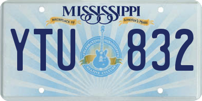 MS license plate YTU832