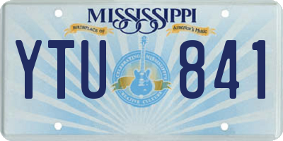 MS license plate YTU841