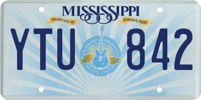 MS license plate YTU842