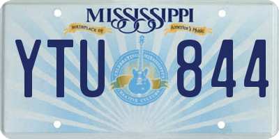 MS license plate YTU844