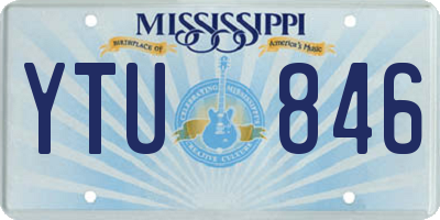 MS license plate YTU846