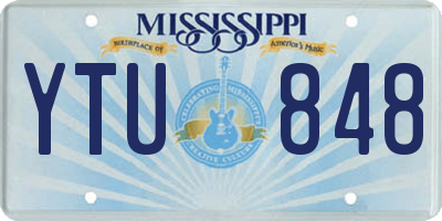MS license plate YTU848