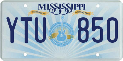 MS license plate YTU850