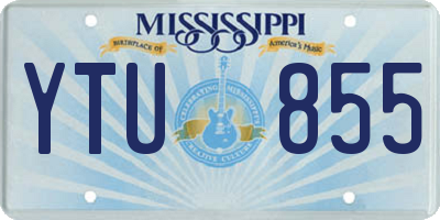 MS license plate YTU855