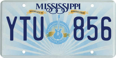 MS license plate YTU856
