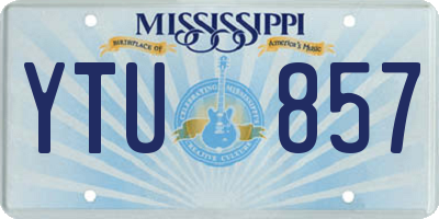 MS license plate YTU857