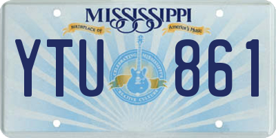 MS license plate YTU861