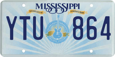 MS license plate YTU864