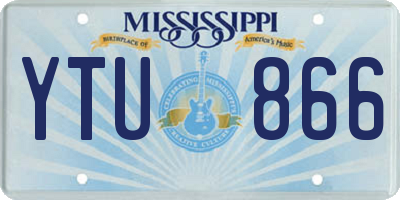 MS license plate YTU866