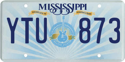 MS license plate YTU873