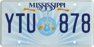 MS license plate YTU878