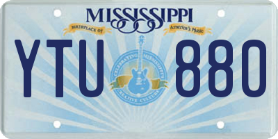 MS license plate YTU880