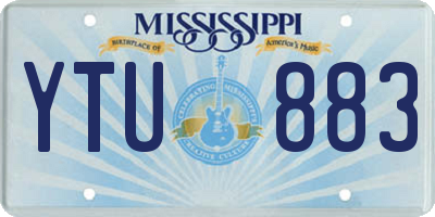 MS license plate YTU883