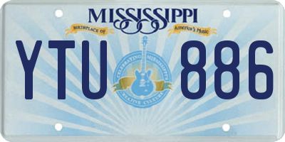 MS license plate YTU886
