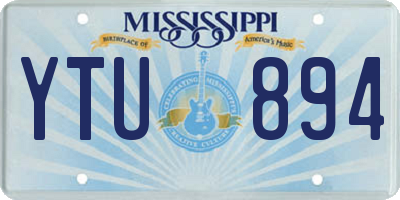 MS license plate YTU894