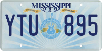 MS license plate YTU895