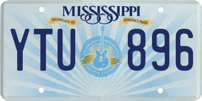 MS license plate YTU896