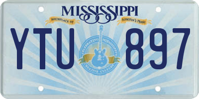 MS license plate YTU897