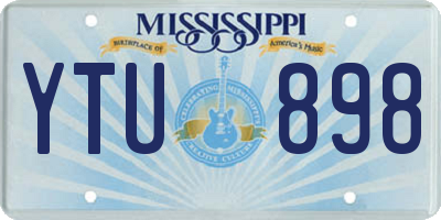 MS license plate YTU898