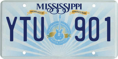 MS license plate YTU901
