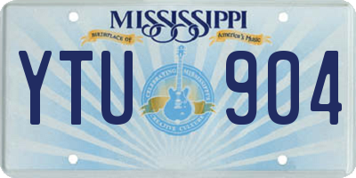 MS license plate YTU904