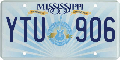MS license plate YTU906