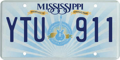 MS license plate YTU911