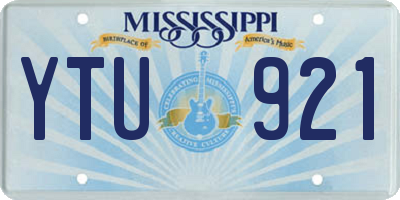 MS license plate YTU921
