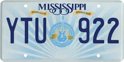 MS license plate YTU922
