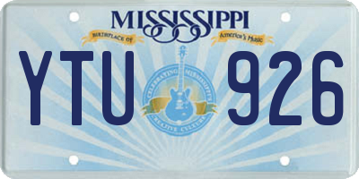 MS license plate YTU926