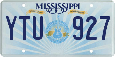MS license plate YTU927