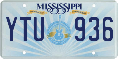 MS license plate YTU936
