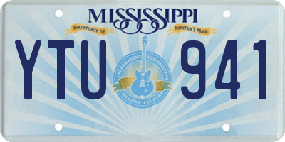MS license plate YTU941